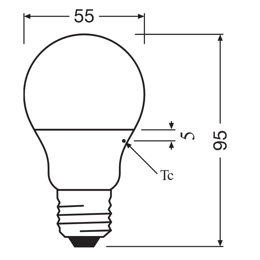 LED Żarówka A40 E14/4,9W/230V 2700K - Osram