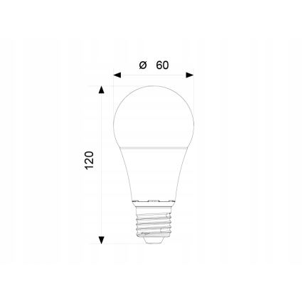 LED Żarówka A60 E27/12W/230V 3000K