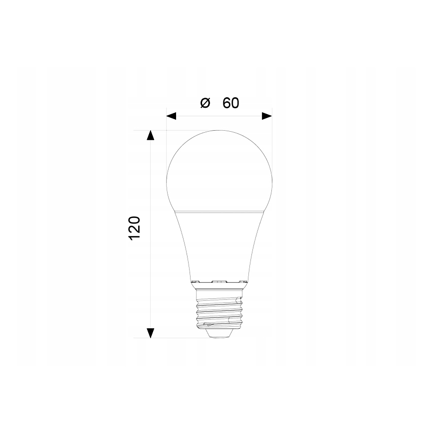 LED Żarówka A60 E27/12W/230V 3000K