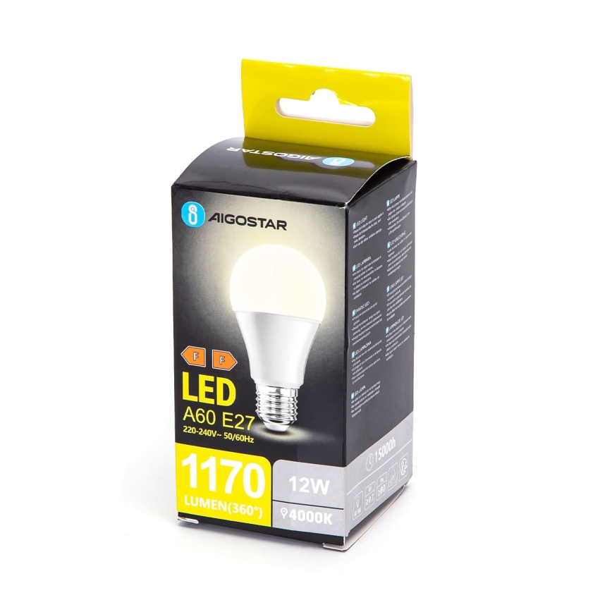 LED Żarówka A60 E27/12W/230V 4000K - Aigostar