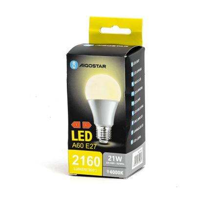 LED Żarówka A60 E27/21W/230V 4000K - Aigostar