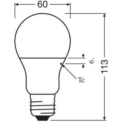 LED Żarówka A60 E27/8,5W/230V 2700K - Osram