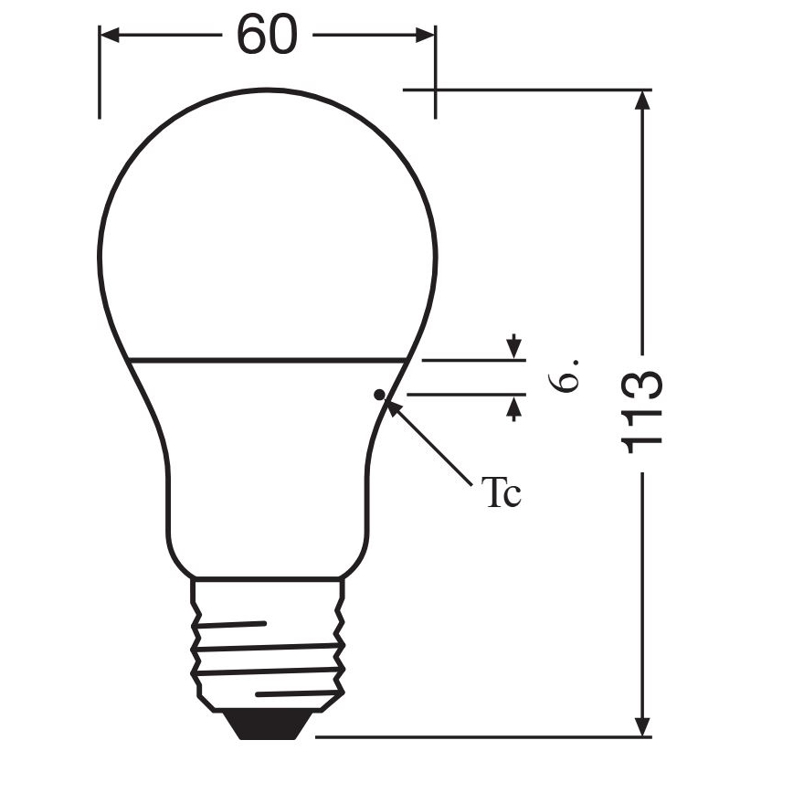 LED Żarówka A60 E27/8,5W/230V 2700K - Osram