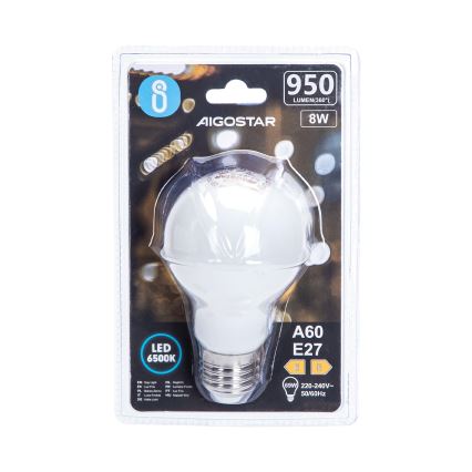 LED Żarówka A60 E27/8W/230V 6500K - Aigostar