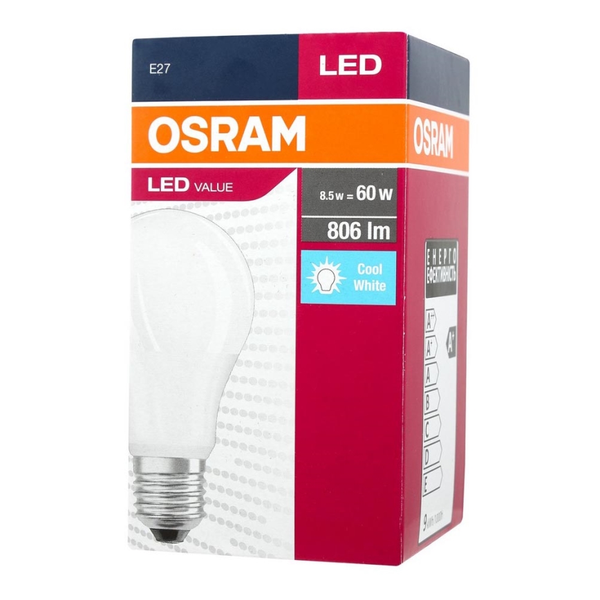 LED Żarówka A60 E27/9,5W/230V 4000K - Osram