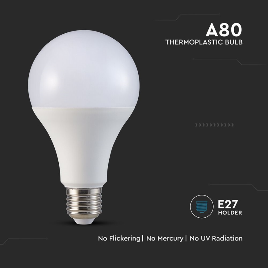 LED Żarówka A80 E27/20W/230V 6500K
