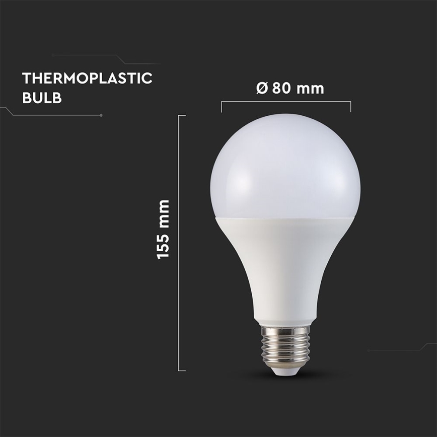 LED Żarówka A80 E27/20W/230V 6500K