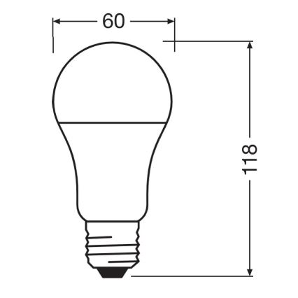 LED Żarówka antybakteryjna A100 E27/13W/230V 2700K - Osram