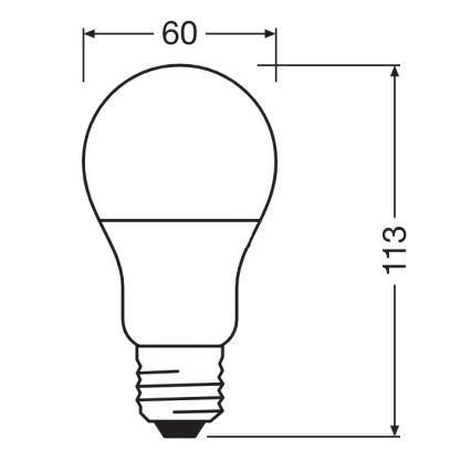 LED Żarówka antybakteryjna A60 E27/8,5W/230V 2700K - Osram