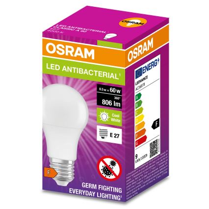 LED Żarówka antybakteryjna A60 E27/8,5W/230V 4000K - Osram