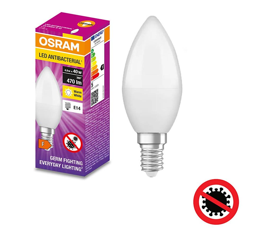 LED Żarówka antybakteryjna B40 E14/4,9W/230V 2700K - Osram