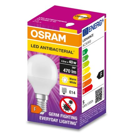 LED Żarówka antybakteryjna P40 E14/4,9W/230V 2700K - Osram