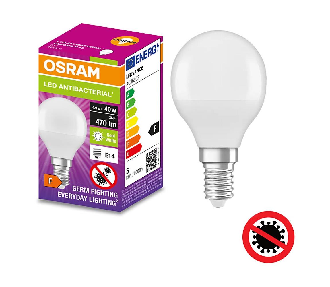 LED Żarówka antybakteryjna P40 E14/4,9W/230V 4000K - Osram