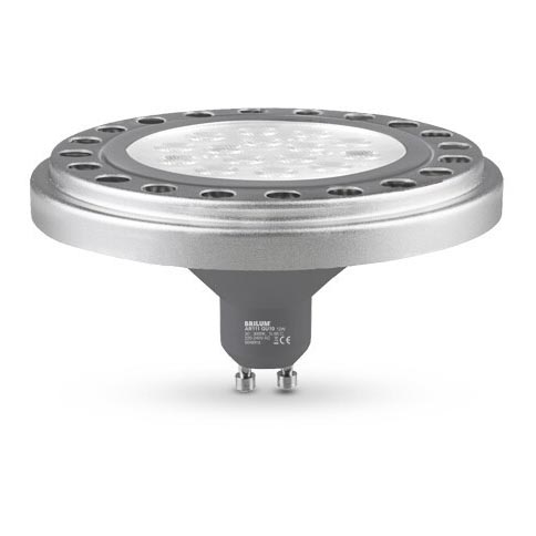 LED Żarówka AR111 GU10/12W/230V 3000K srebrna 30°