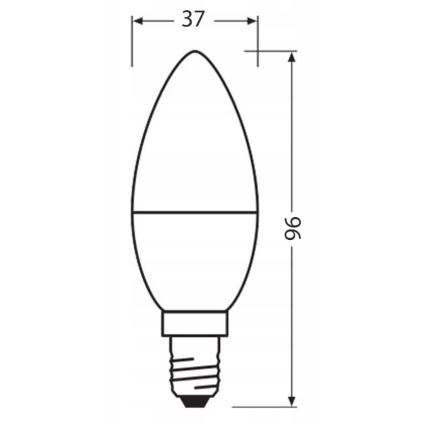 Żarówka LED z recyklingowanego plastiku B40 E14/4,9W/230V 4000K - Ledvance