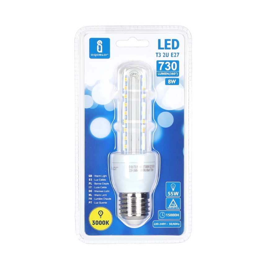 LED Żarówka B5 E27/8W/230V 3000K - Aigostar