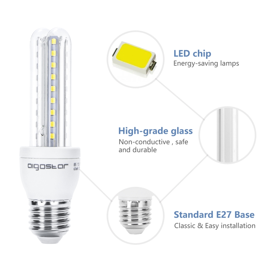 LED Żarówka B5 E27/8W/230V 6500K - Aigostar