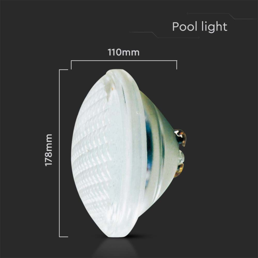 LED Żarówka basenowa LED/18W/12V IP68 6500K