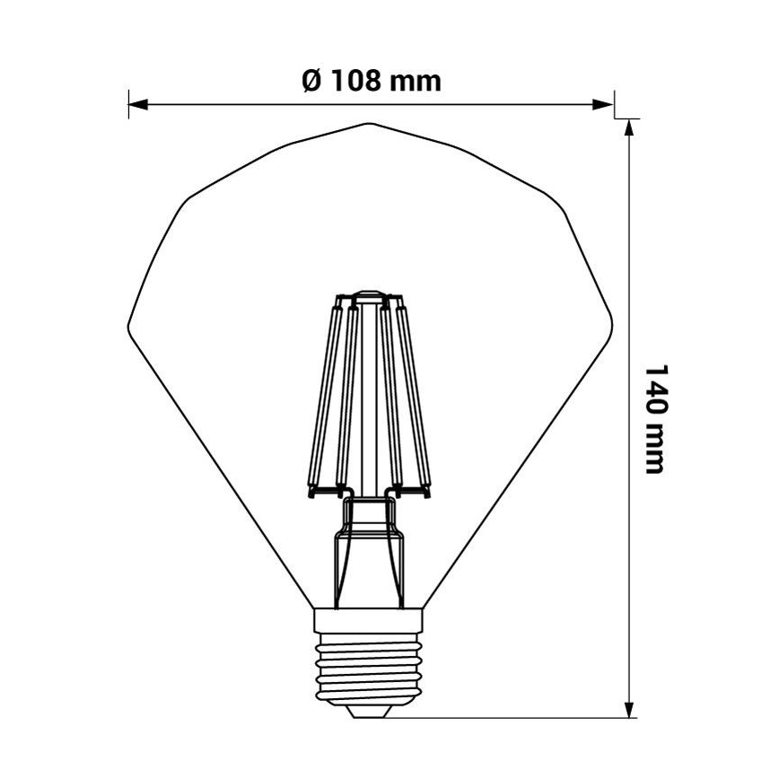 LED Żarówka CRYSTAL E27/4W/230V 2200K