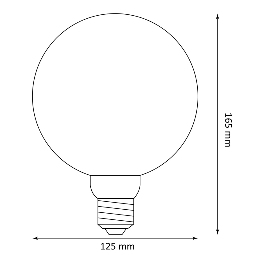 LED Żarówka DECO VINTAGE FILAMENT G125 E27/4W/230V 1800K