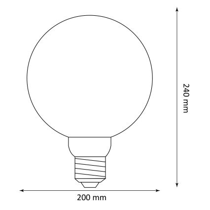 LED Żarówka DECO VINTAGE G200 E27/4W/230V 1800K