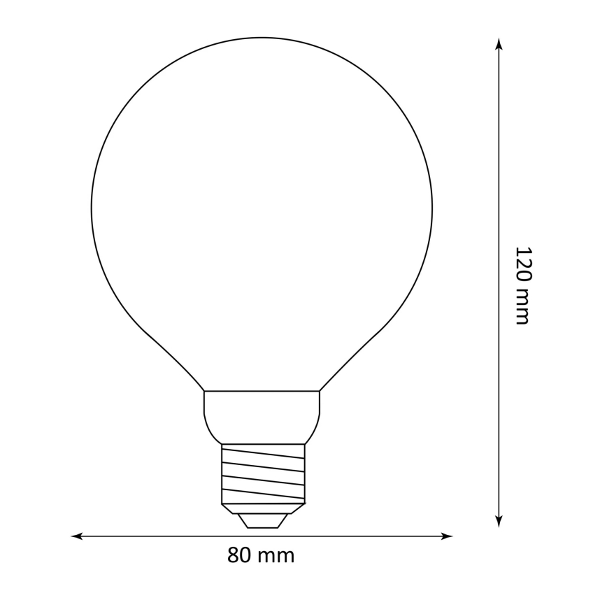 LED Żarówka DECO VINTAGE G80 E27/4W/230V 1800K