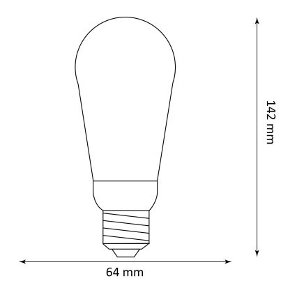 LED Żarówka DECO VINTAGE ST64 E27/3,5W/230V 1800K