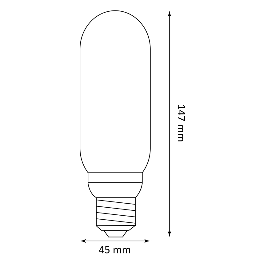 LED Żarówka DECO VINTAGE T45 E27/4W/230V 1800K
