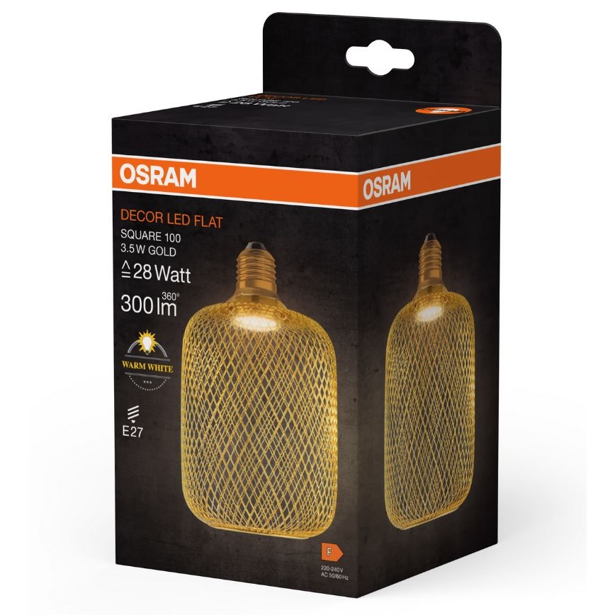LED Żarówka DECOR FLAT E27/3,5W/230V 2700K złota - Osram