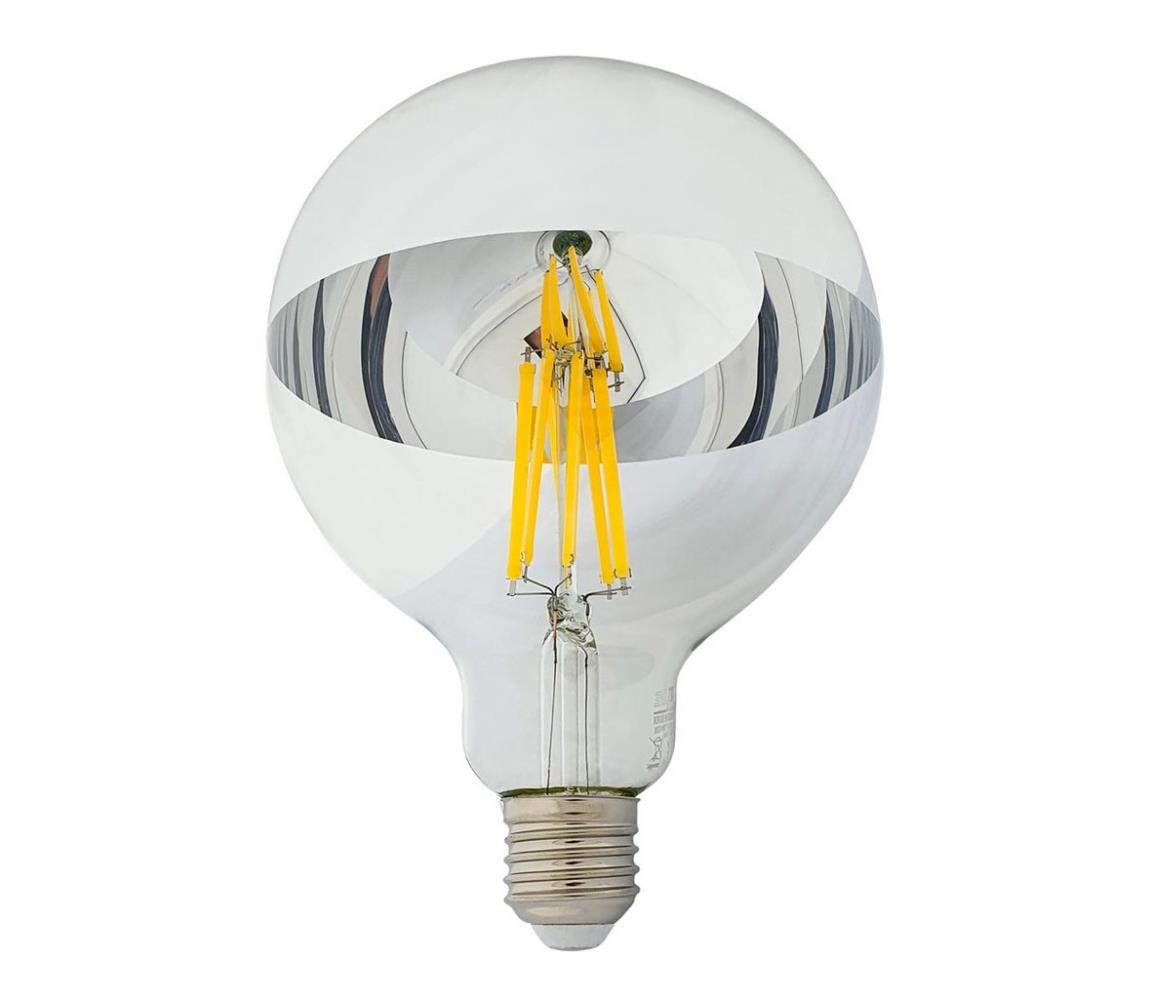 LED Żarówka DECOR MIRROR G125 E27/12W/230V srebrna