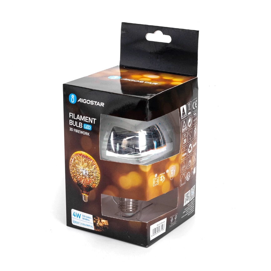LED żarówka dekoracyjna 3D E27/4W/230V - Aigostar