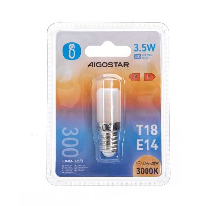 LED Żarówka do lodówki T18 E14/3,5W/230V 3000K - Aigostar