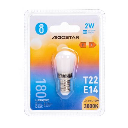 LED Żarówka do lodówki T22 E14/2W/230V 3000K - Aigostar