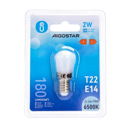 LED Żarówka do lodówki T22 E14/2W/230V 6500K - Aigostar