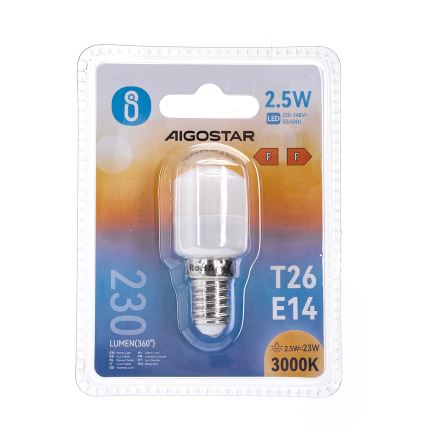 LED Żarówka do lodówki T26 E14/2,5W/230V 3000K - Aigostar