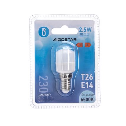 LED Żarówka do lodówki T26 E14/2,5W/230V 6500K - Aigostar