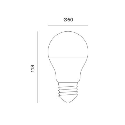 LED Żarówka do wzrostu roślin PLANTY E27/11W/230V 1200K biała