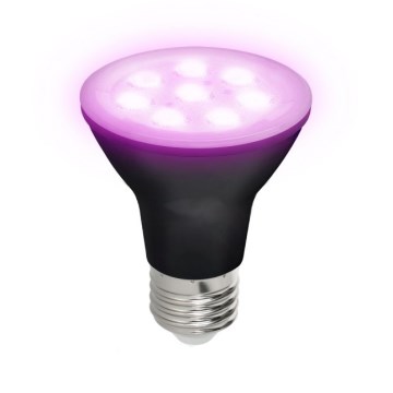 LED Żarówka do wzrostu roślin PLANTY E27/7W/230V 1200K czarna