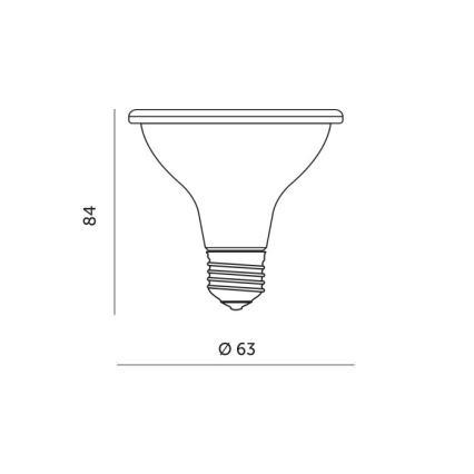 LED Żarówka do wzrostu roślin PLANTY E27/7W/230V 1200K czarna