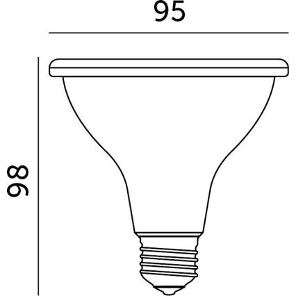 LED Żarówka do wzrostu roślin VITABLOOM E27/9W/230V 1200K biała - Brilagi