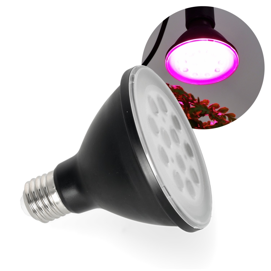 LED Żarówka do wzrostu roślin VITABLOOM E27/9W/230V 1200K czarna - Brilagi