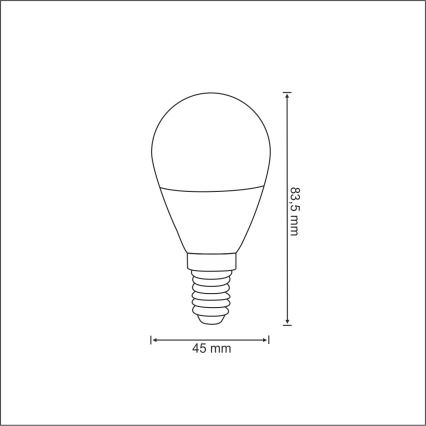 LED żarówka E14/4,9W/230V