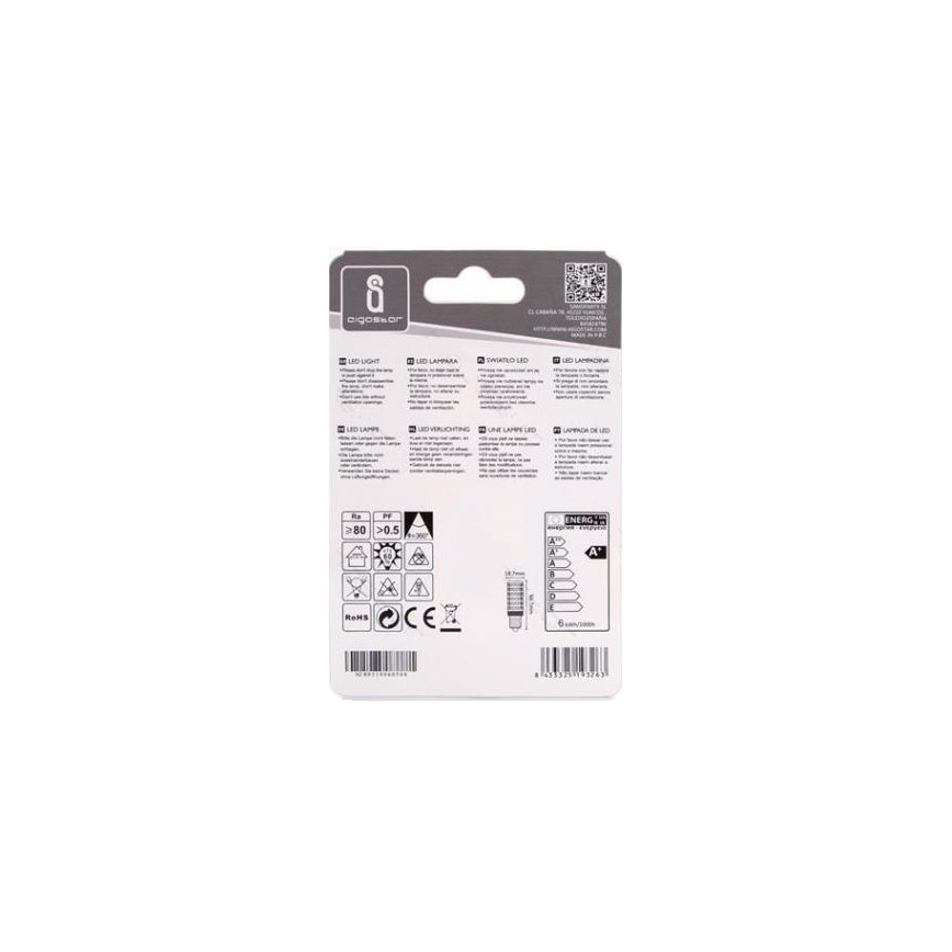 LED Żarówka E14/6W/230V 3000K - Aigostar