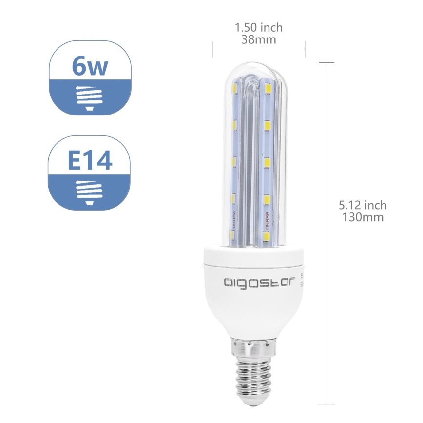 LED Żarówka E14/6W/230V 6500K - Aigostar