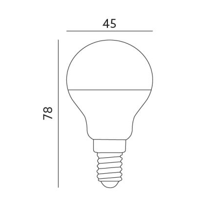 LED Żarówka E14/7W/230V 3000K 525lm