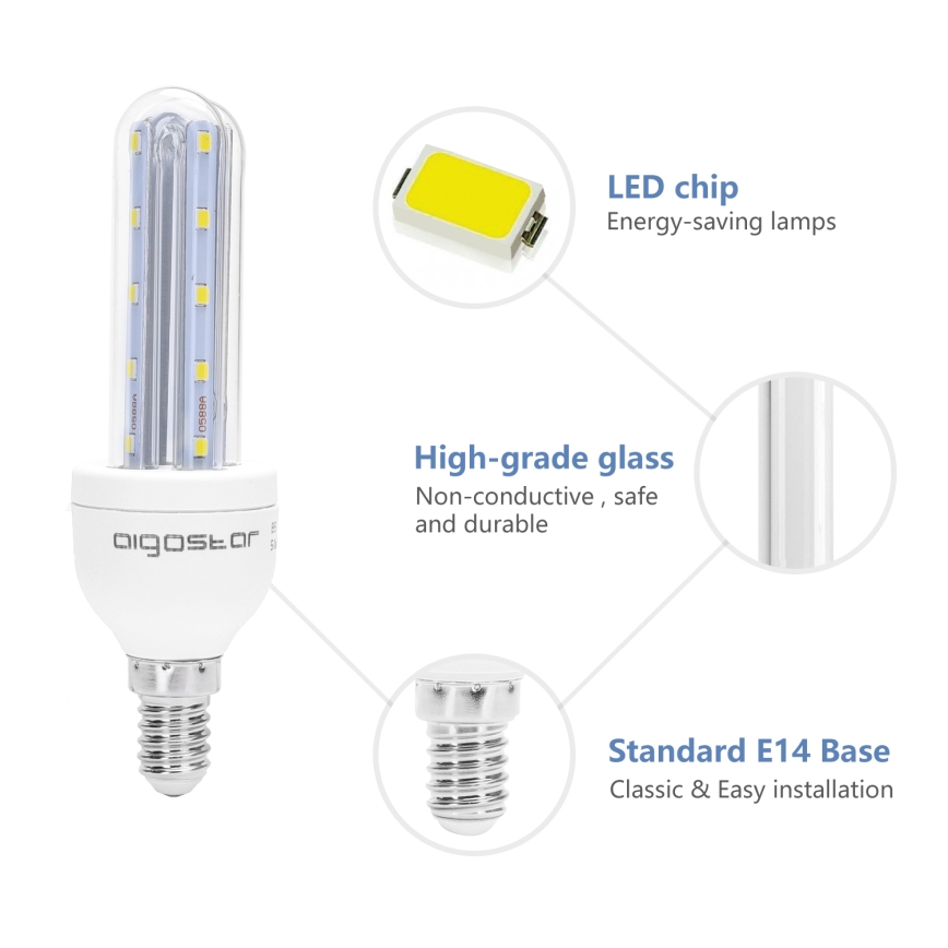 LED Żarówka E14/8W/230V 6500K - Aigostar