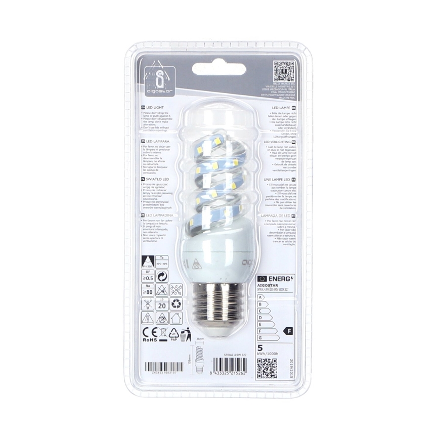 LED Żarówka E27/4,9W/230V 6500K - Aigostar