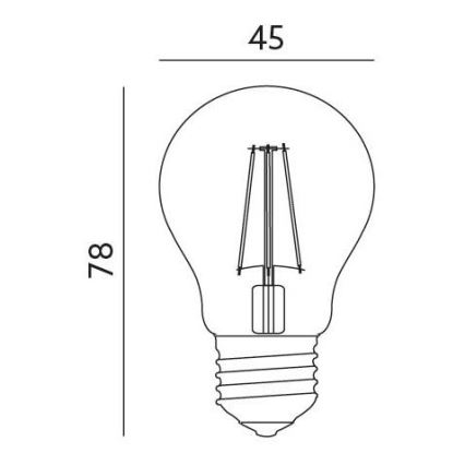 LED żarówka E27/4W/230V 3000K