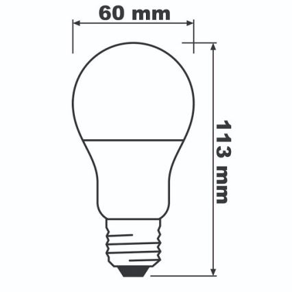 LED Żarówka ECO E27/8,5W/230V 2700K 806lm