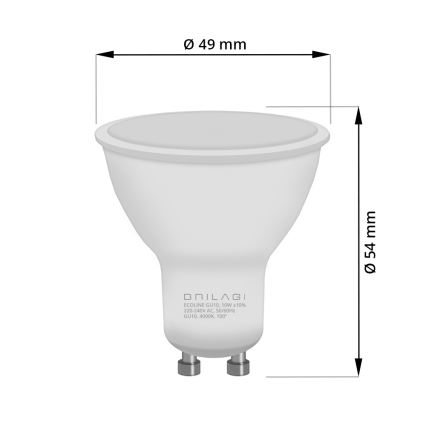 LED Żarówka ECOLINE GU10/10W/230V 4000K - Brilagi